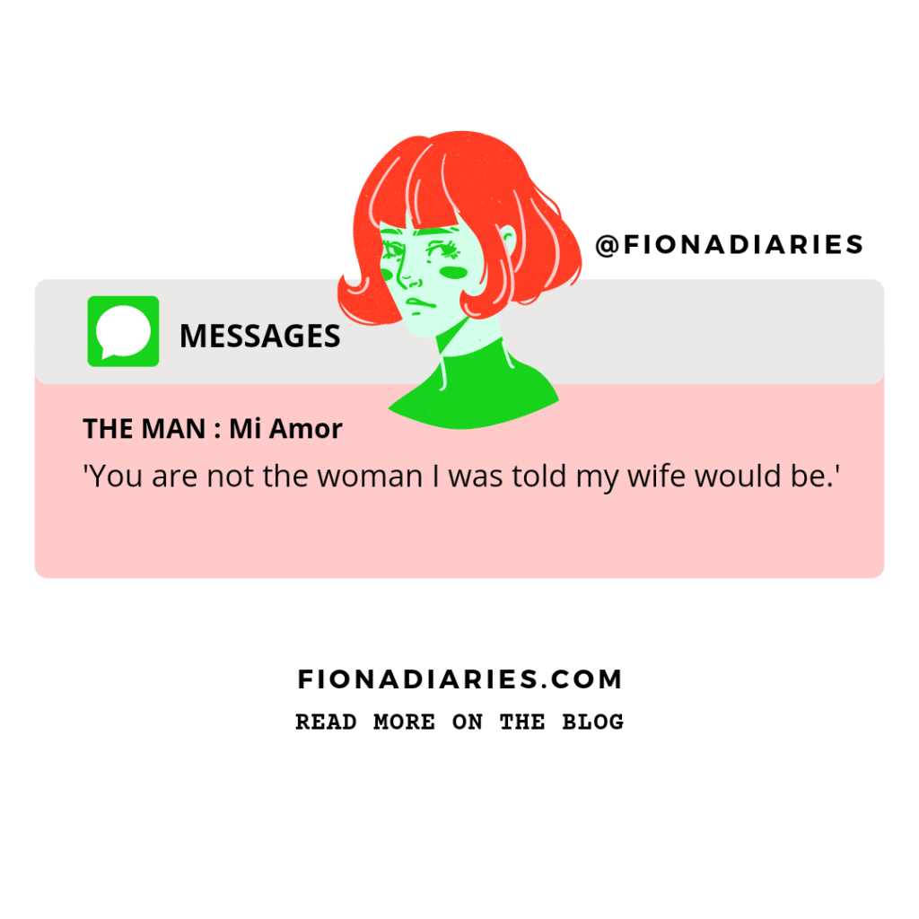 YOU ARE NOT THE WOMAN I WAS TOLD MY WIFE WOULD&nbsp;BE